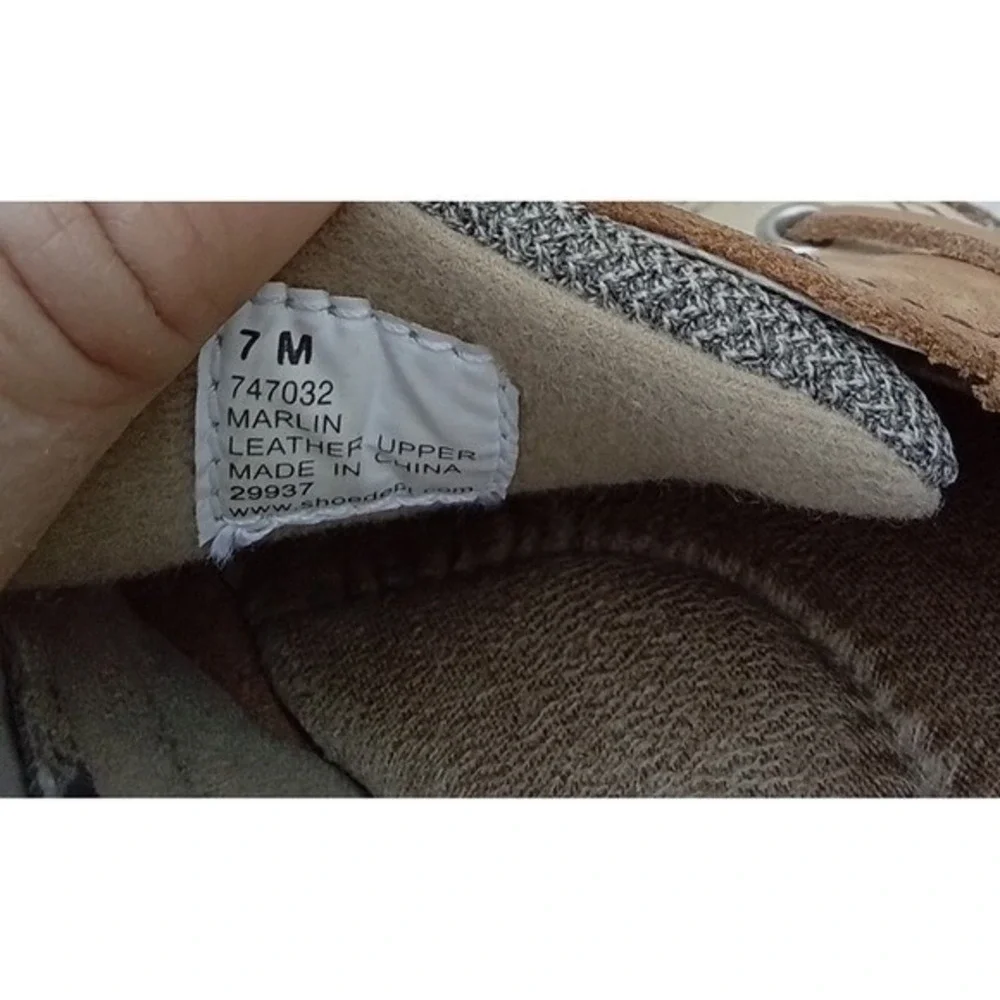 Maui Island Marlin Tan Leather Boat Shoes Mens 7M‎ Nautical Loafers 747032